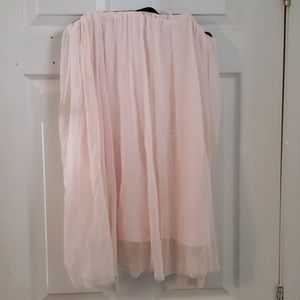 Pale blush pink knee length skirt